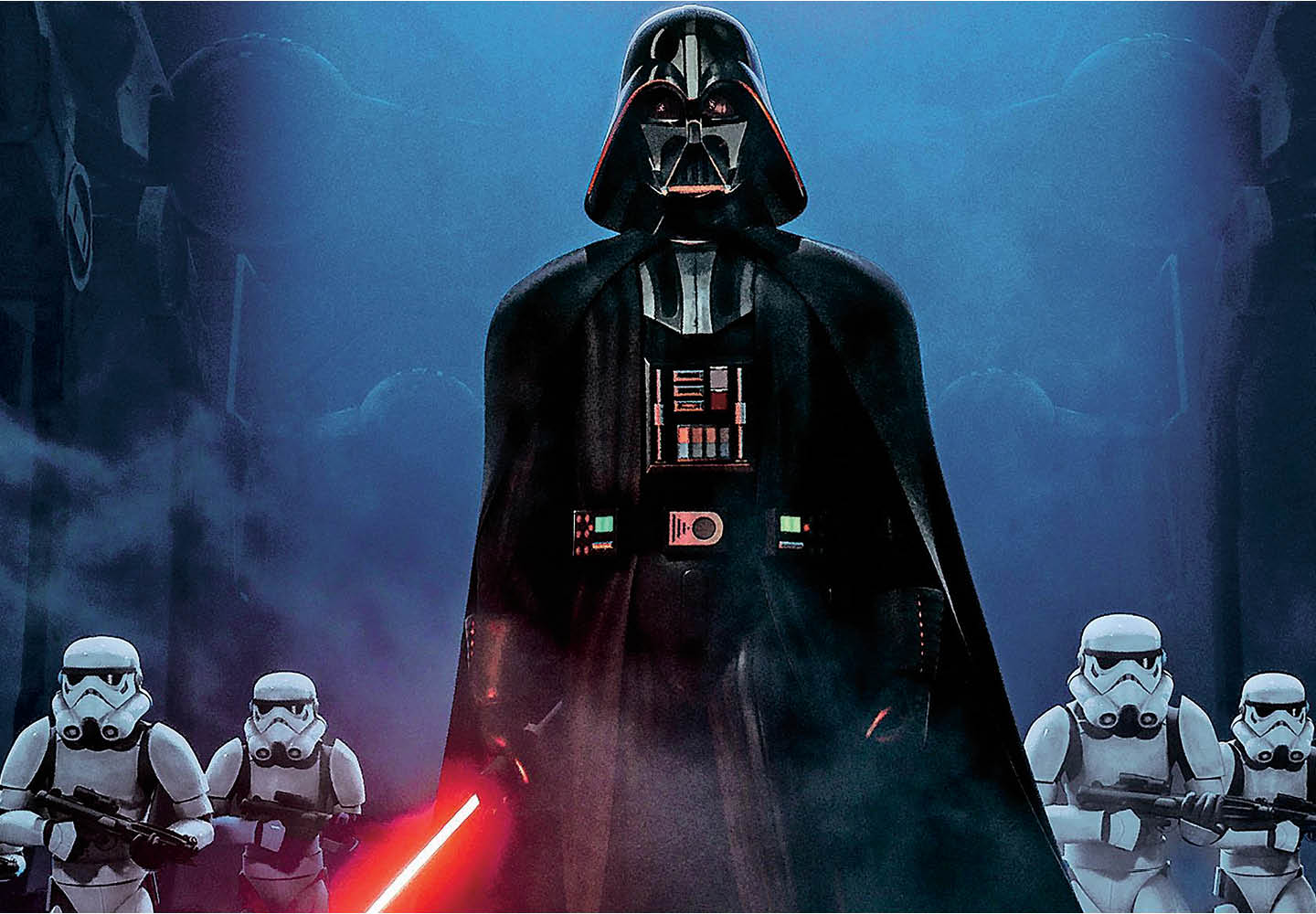 Image of Darth Vader with a red lightsaber